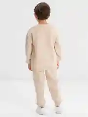 Бежевый костюм детский, утеплённый, на флисе