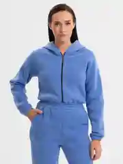Голубой женский утепленный комбинезон