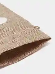 Белый подарочный мешок из льна "Сердце", День влюбленных