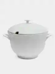 Белый супница LR, с крышкой, 2,3 л