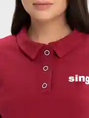 Платье-поло женское sing/no drama КЛП1471П3 бордовый