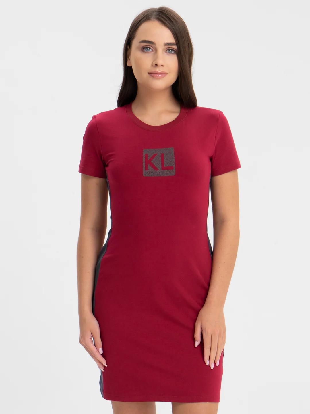 Багровый платье KL КЛП1390П7 бордовый, KLERY