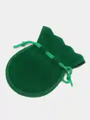 Зеленый подарочный мешочек