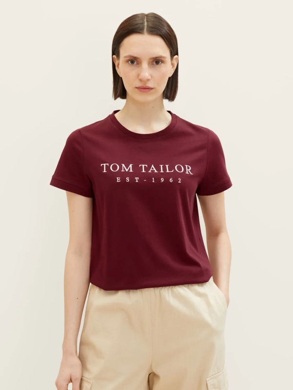 Футболка женская Tom Tailor хлопковая, с принтом