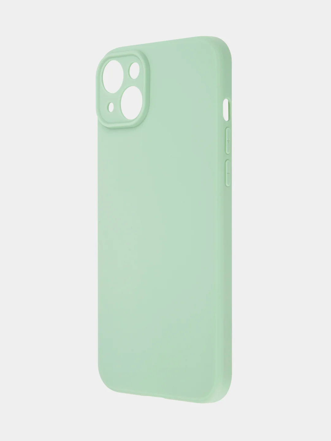 Зеленый чехол+ стекло для iPhone 15 Plus 15+ силиконовый ROSCO матовый с бортиком- защитой камер