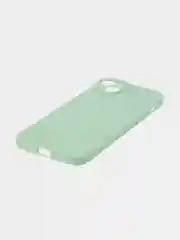 Зеленый чехол+ стекло для iPhone 15 Plus 15+ силиконовый ROSCO матовый с бортиком- защитой камер