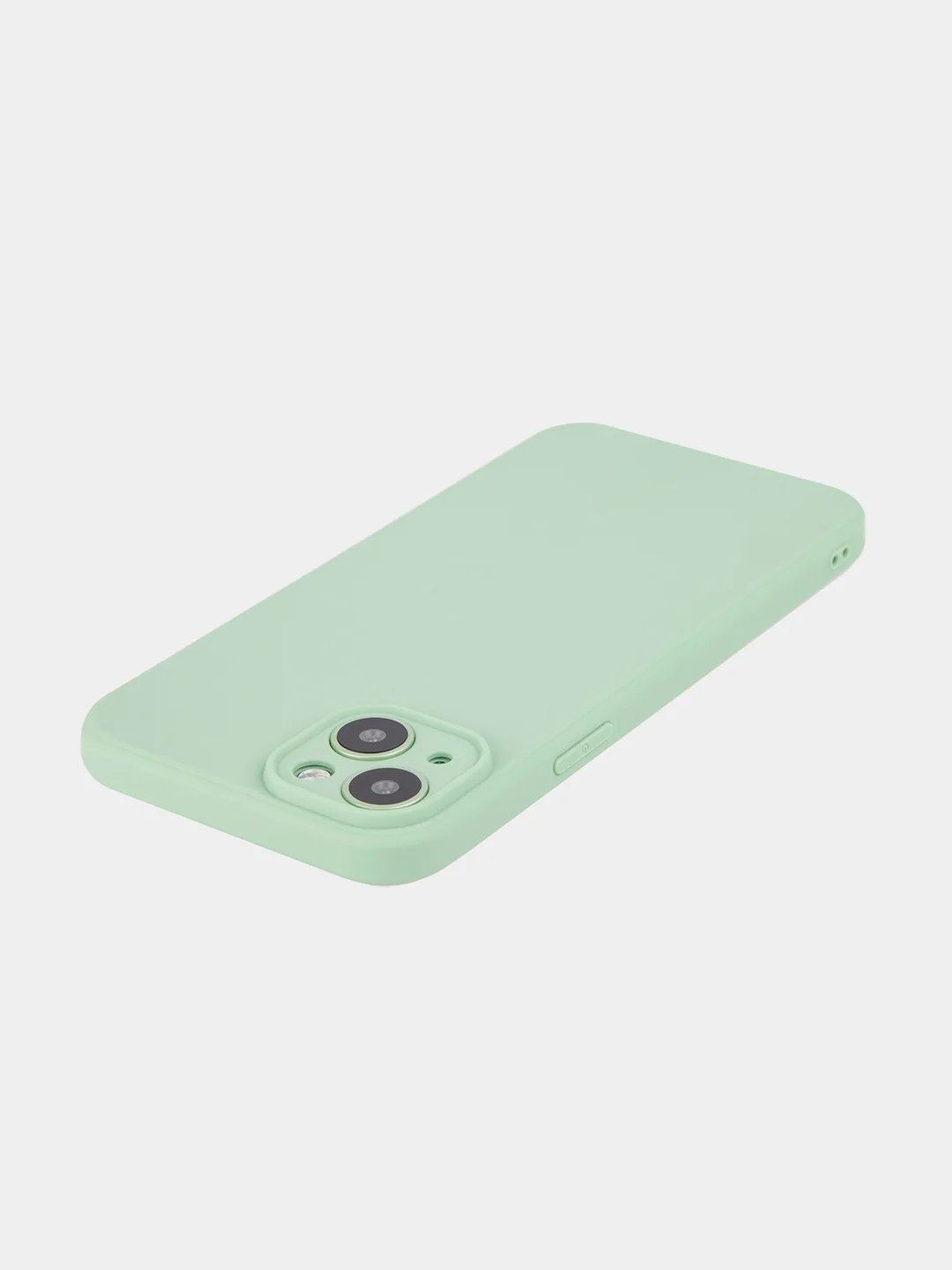 Зеленый чехол+ стекло для iPhone 15 Plus 15+ силиконовый ROSCO матовый с бортиком- защитой камер