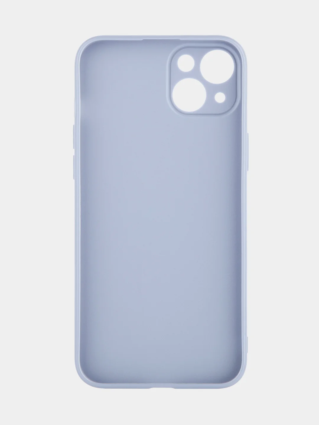 Светло-синий чехол для iPhone 15 силиконовый BROSCORP матовый/ прозрачный тонкий c защитой камер бортик