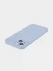 Светло-синий чехол для iPhone 15 силиконовый BROSCORP матовый/ прозрачный тонкий c защитой камер бортик