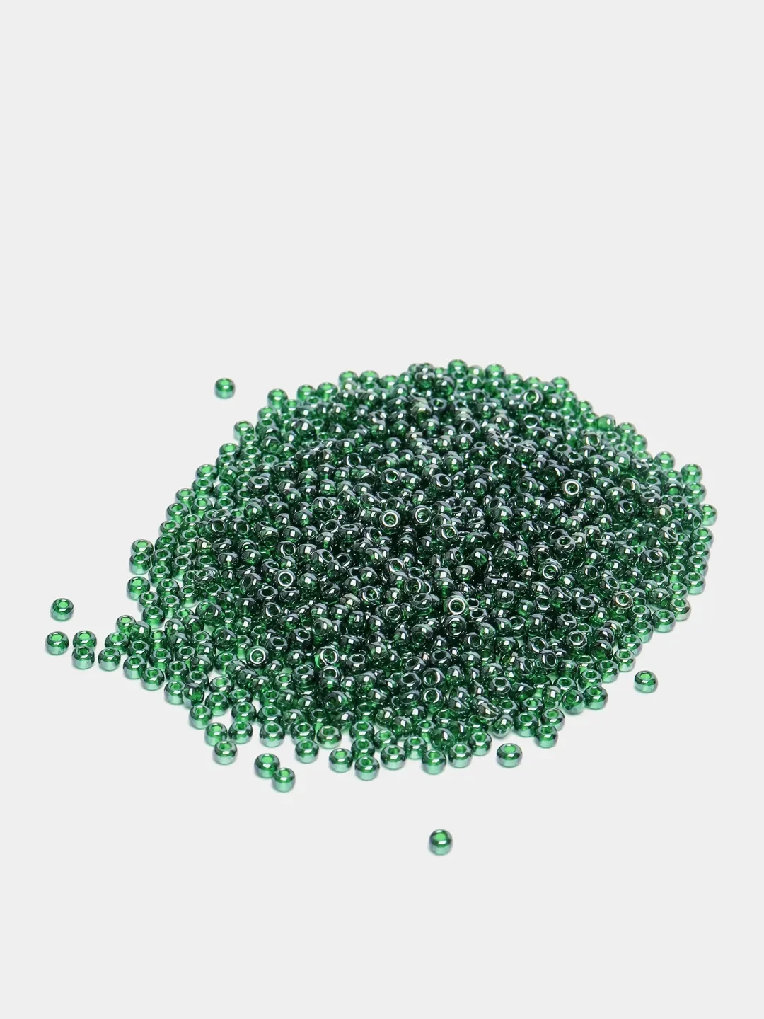 Лесной зеленый чешский бисер Preciosa 10/0, Transparent sfinx, 10 и 50 грамм