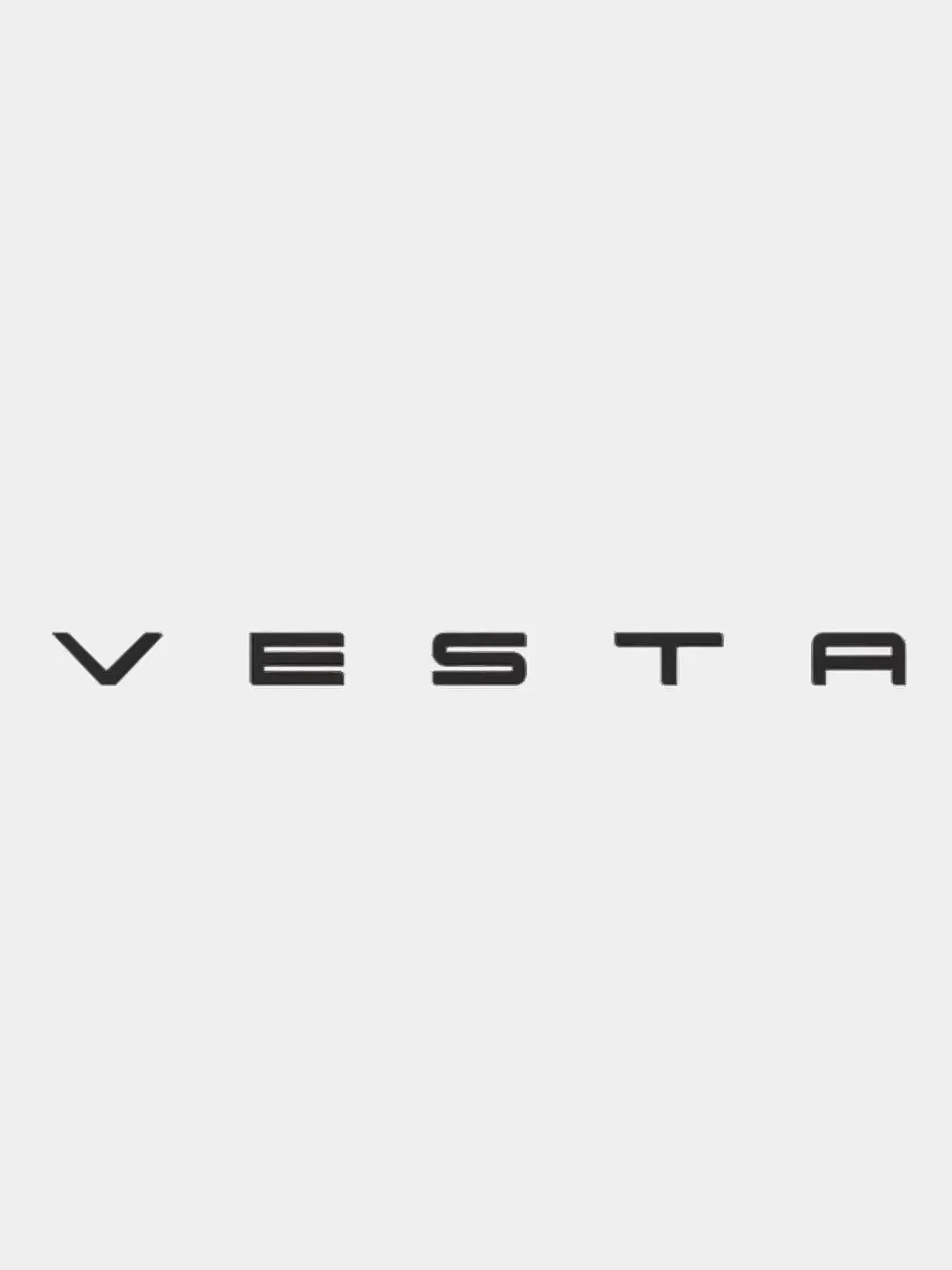 Черный эмблема и надпись Lada Vesta / Лада Веста