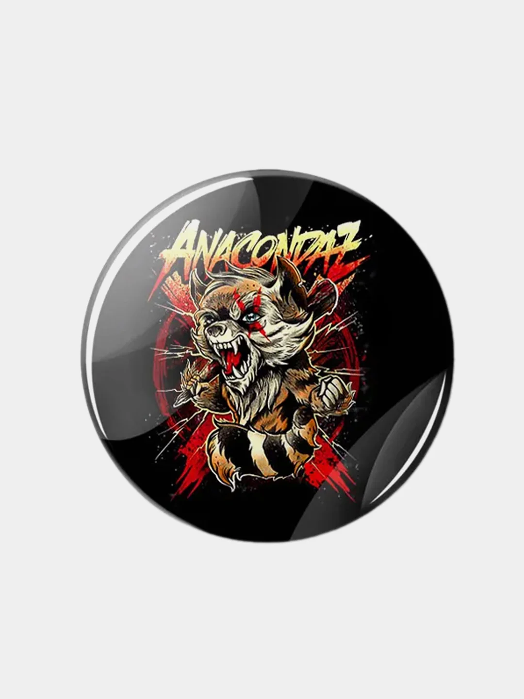 Красный значок Anacondaz, 37 мм
