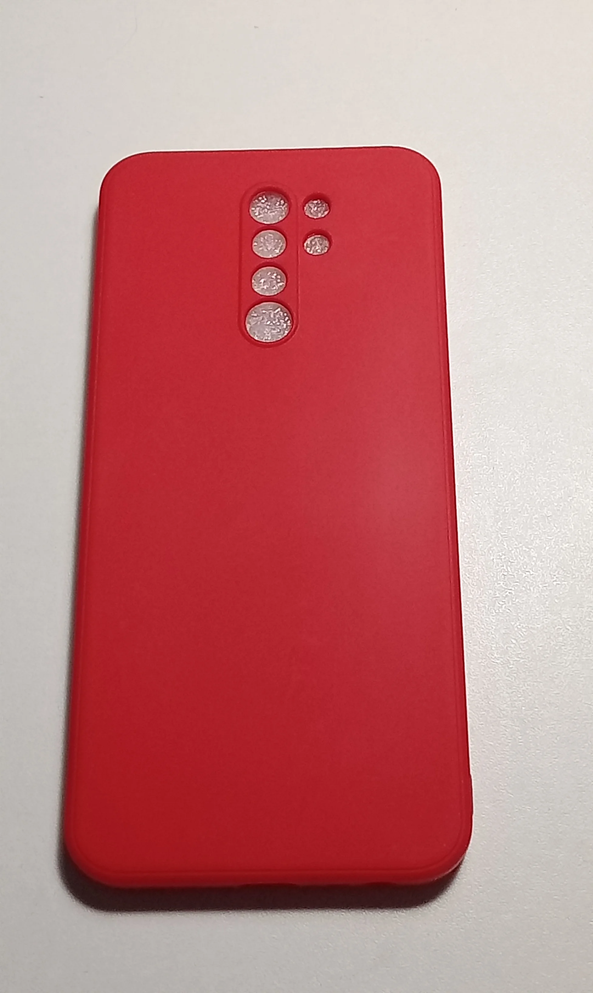 Бирюзовый чехол с защитой камеры и бархатом внутри для Xiaomi Redmi 9