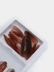 Коралловый меланж накладные ногти с дизайном