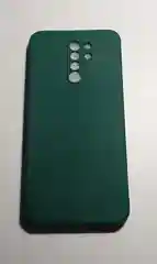 Зеленый чехол с защитой камеры и бархатом внутри для Xiaomi Redmi 9