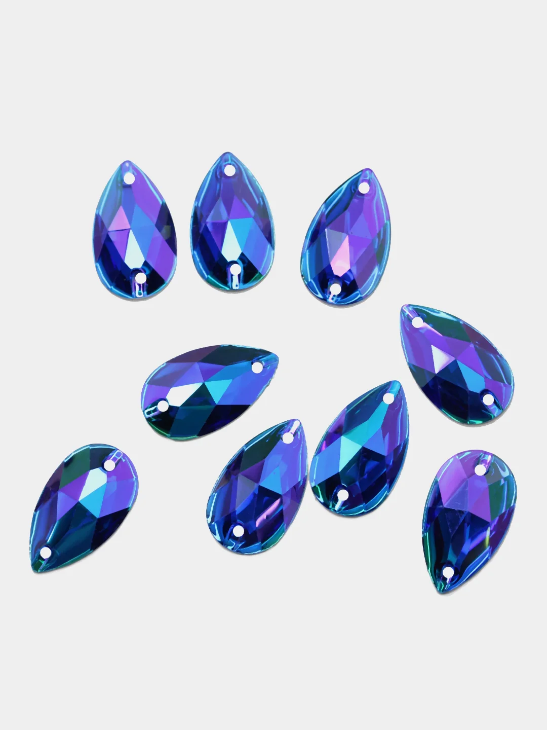 Синий стразы пришивные капля Sapphire AB P33