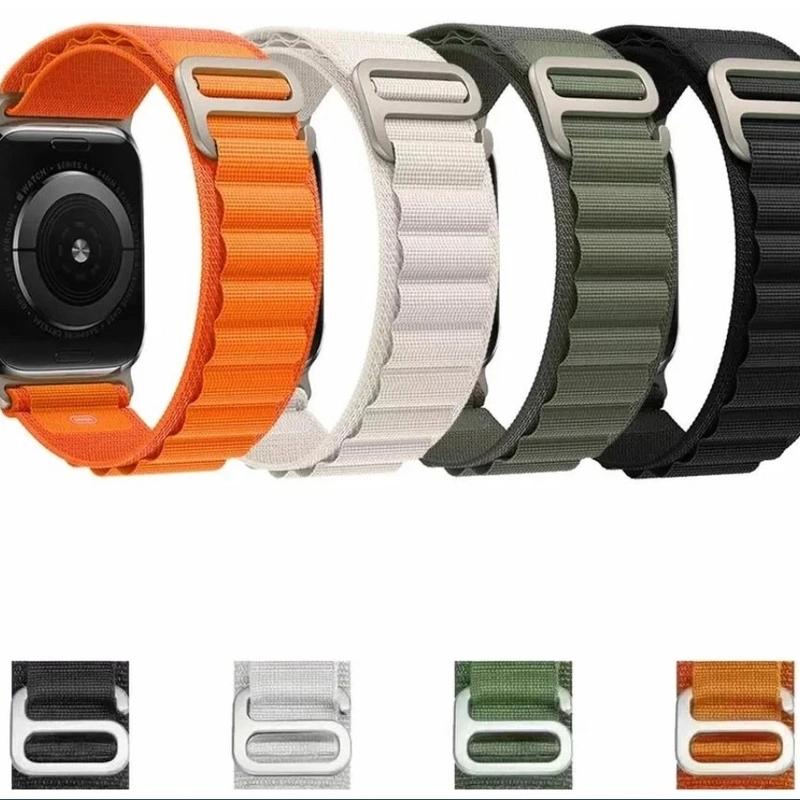 Ремешок для Apple Watch 42, 44, 45, 49 мм, нейлон, Ultra, тканевый