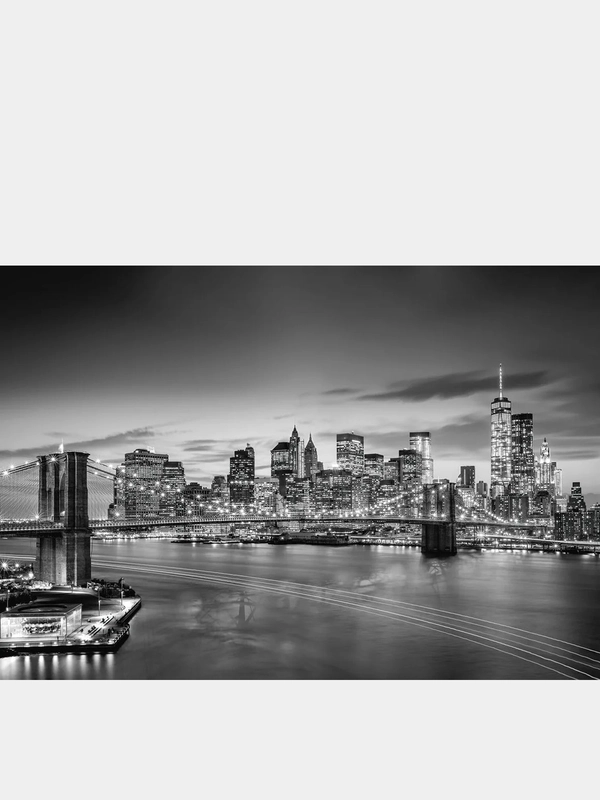Бумажные фотообои Postermarket "Ночной Нью-Йорк", 368х254