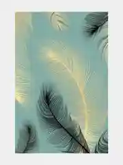 Бумажные фотообои Postermarket "Золотые перья", 119х180 см
