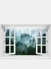 Бумажные фотообои Postermarket "Туманный лес", 119х180 см