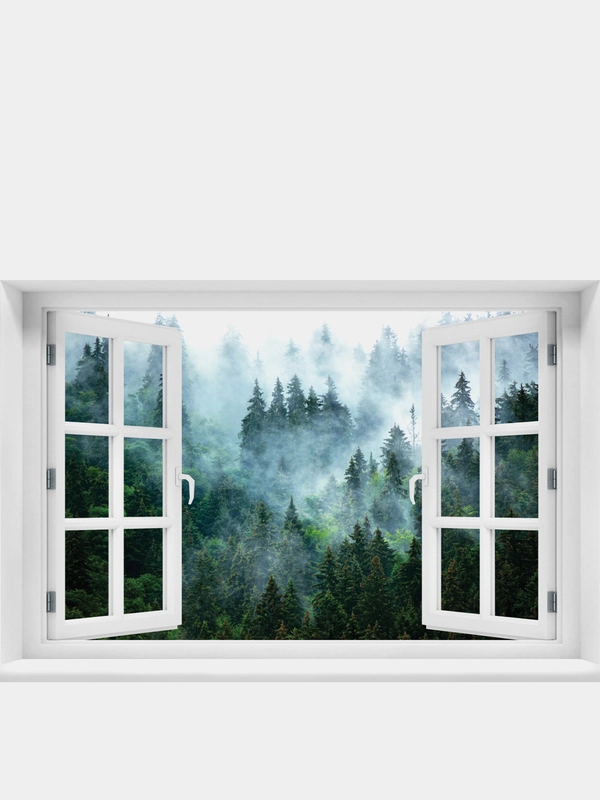 Бумажные фотообои Postermarket "Туманный лес", 119х180 см
