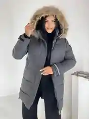 Серый куртка парка