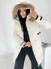 Молочный куртка парка