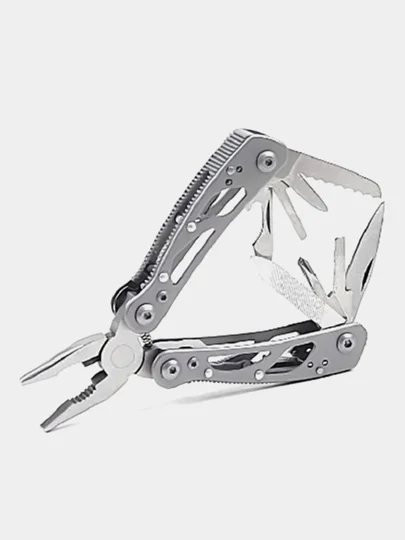 Серый мультитул компактный Ganzo G104S, 11 функций