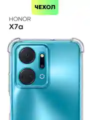 Противоударный чехол BROSCORP для Honor X7a, силиконовый, с усиленными углами
