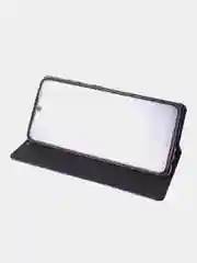 Черный чехол-книжка для Samsung A52 из нубука Super Creative