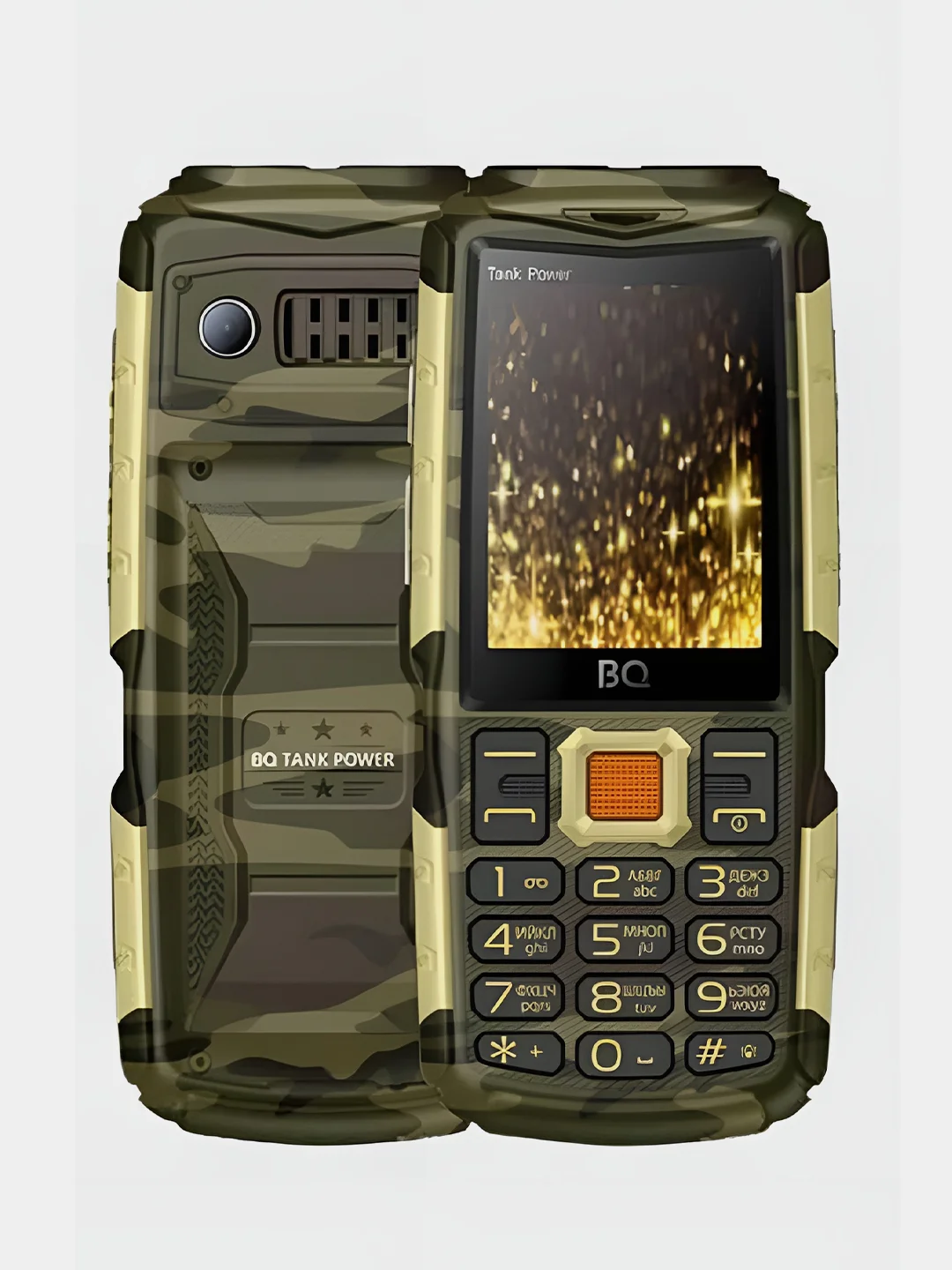 Хаки кнопочный телефон BQ-2430 TANK POWER