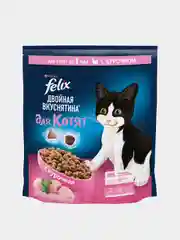 Сухой корм Felix "Двойная Вкуснятина" для котят до года, с курочкой, 600 г