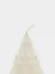 Белый свеча Новогодняя ёлочка геометрическая