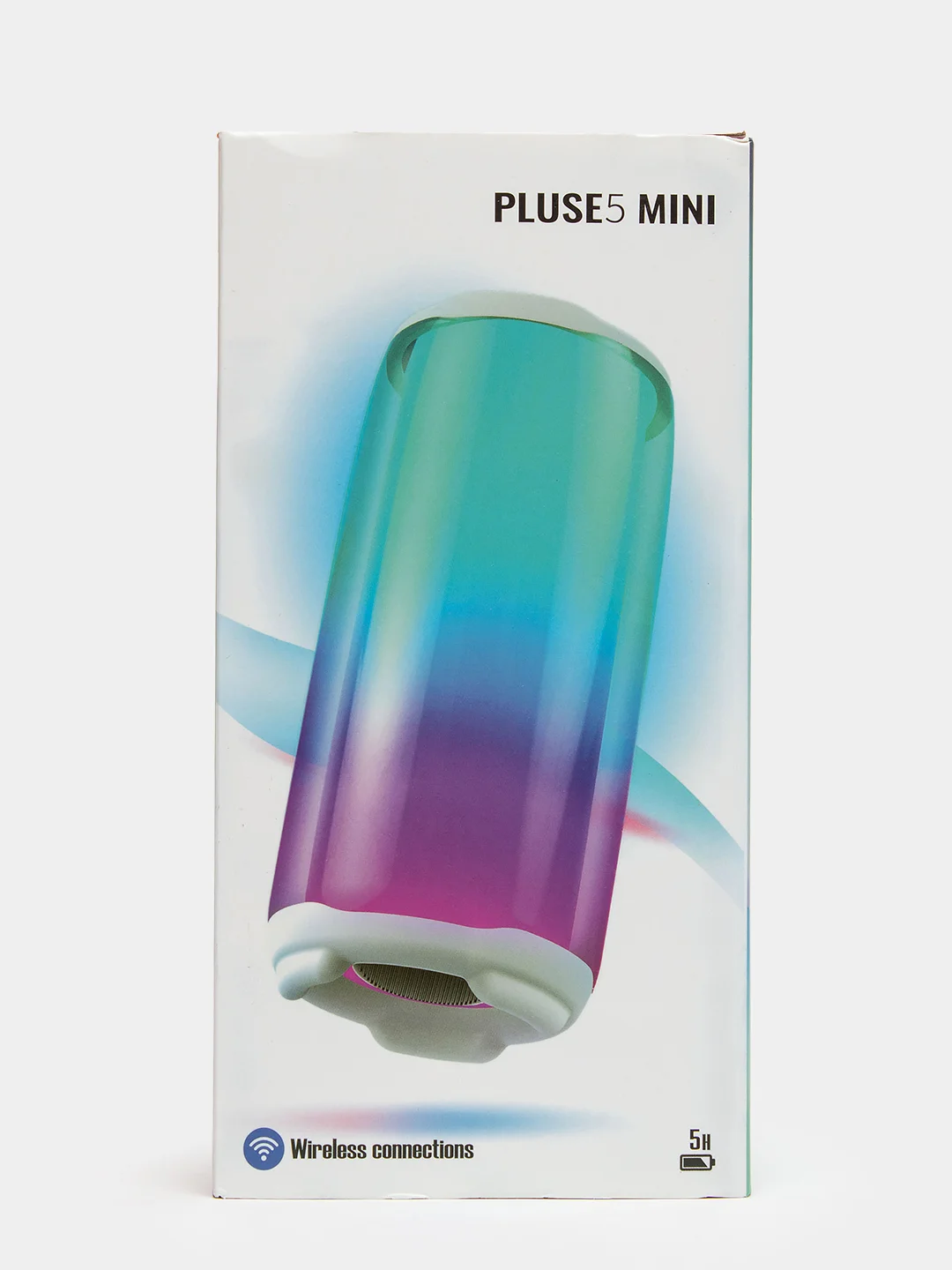 Белый портативная Bluetooth-колонка Pluse 5 mini, с радио и светомузыкой, беспроводная