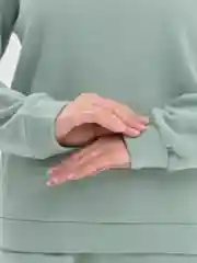 Мятный женский спортивный костюм на флисе, без капюшона, трехнитка