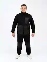 Черный костюм мужской, флисовый