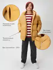 Бежевый куртка для мальчика ACOOLA утеплённая из водонепроницаемой ткани