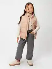 Джинсы для девочки ACOOLA утепленные,Paperbag fit, из хлопкового денима и трикотажной подкладкой