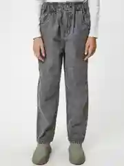 Джинсы для девочки ACOOLA утепленные,Paperbag fit, из хлопкового денима и трикотажной подкладкой