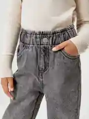 Джинсы для девочки ACOOLA утепленные,Paperbag fit, из хлопкового денима и трикотажной подкладкой