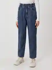 Джинсы для девочки ACOOLA утепленные,Paperbag fit, из хлопкового денима и трикотажной подкладкой