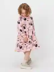 Белый платье для девочки ACOOLA свободное, из футера с без начёса