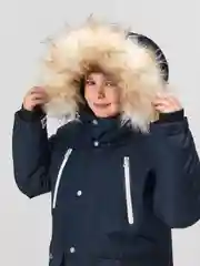 Зеленый куртка для мальчика ACOOLA утеплённая с капюшоном, с мембраной