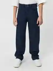 Темно-синий джинсы для мальчика ACOOLA утепленные, Regular fit, из хлопкового денима с флисом с изнаночной стороны
