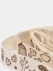 Бежевый лента льняная, hand made