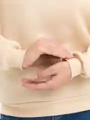 Бежевый свитшот женский, утепленный
