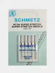Иглы для бытовых швейных машин, Супер стрейч Schmetz 130/705 HA x 1 SP №75, 90 уп.5 игл