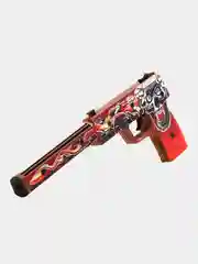 Алый деревянный пистолет с глушителем USP-S КС ГО / ЮСП, резинкострел