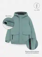 Розовый куртка детская ACOOLA утепленная с несъёмным капюшоном,с мембраной 5000