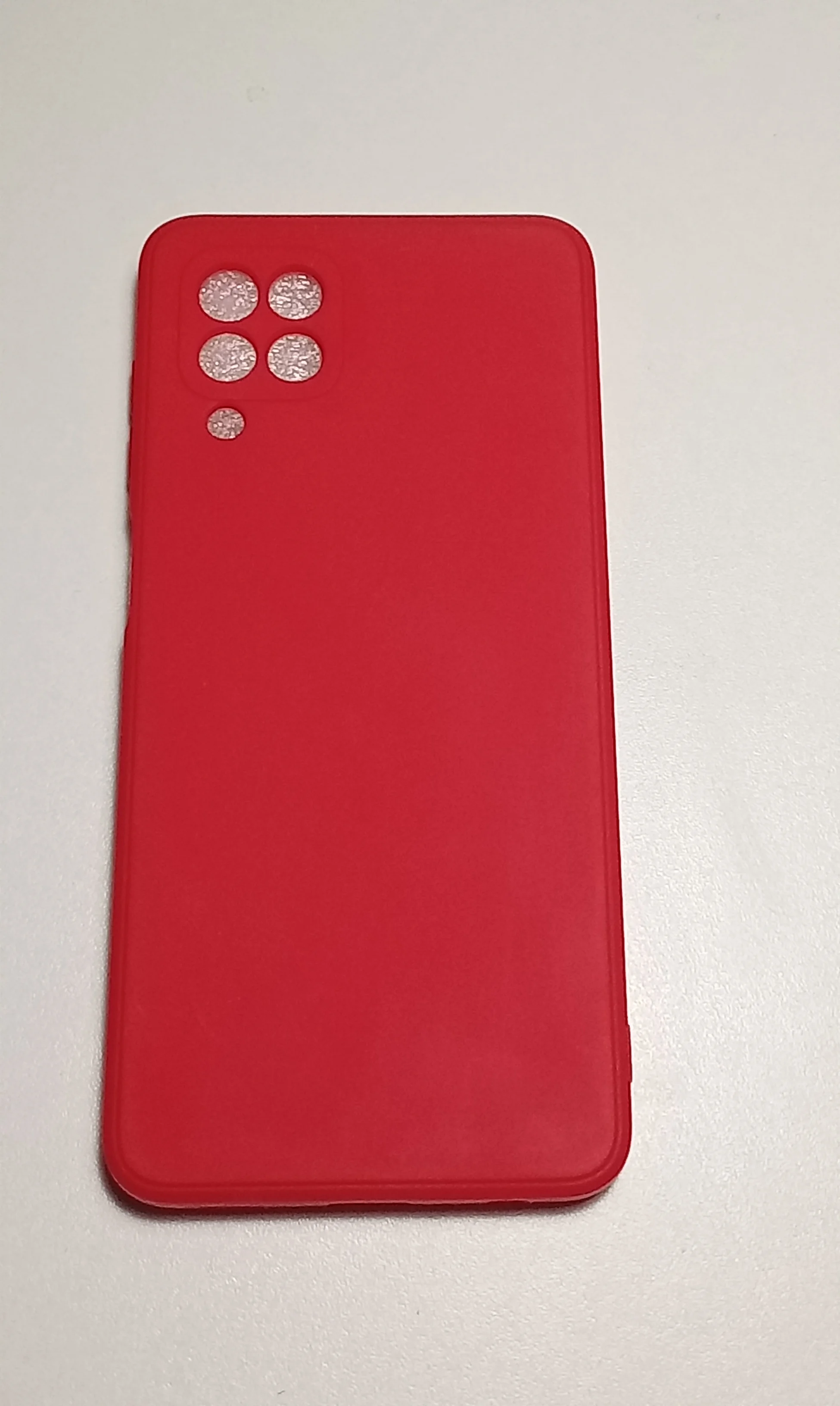 Розовый чехол Samsung A22 4G, M22, M32 c защитой камеры и бархатом внутри